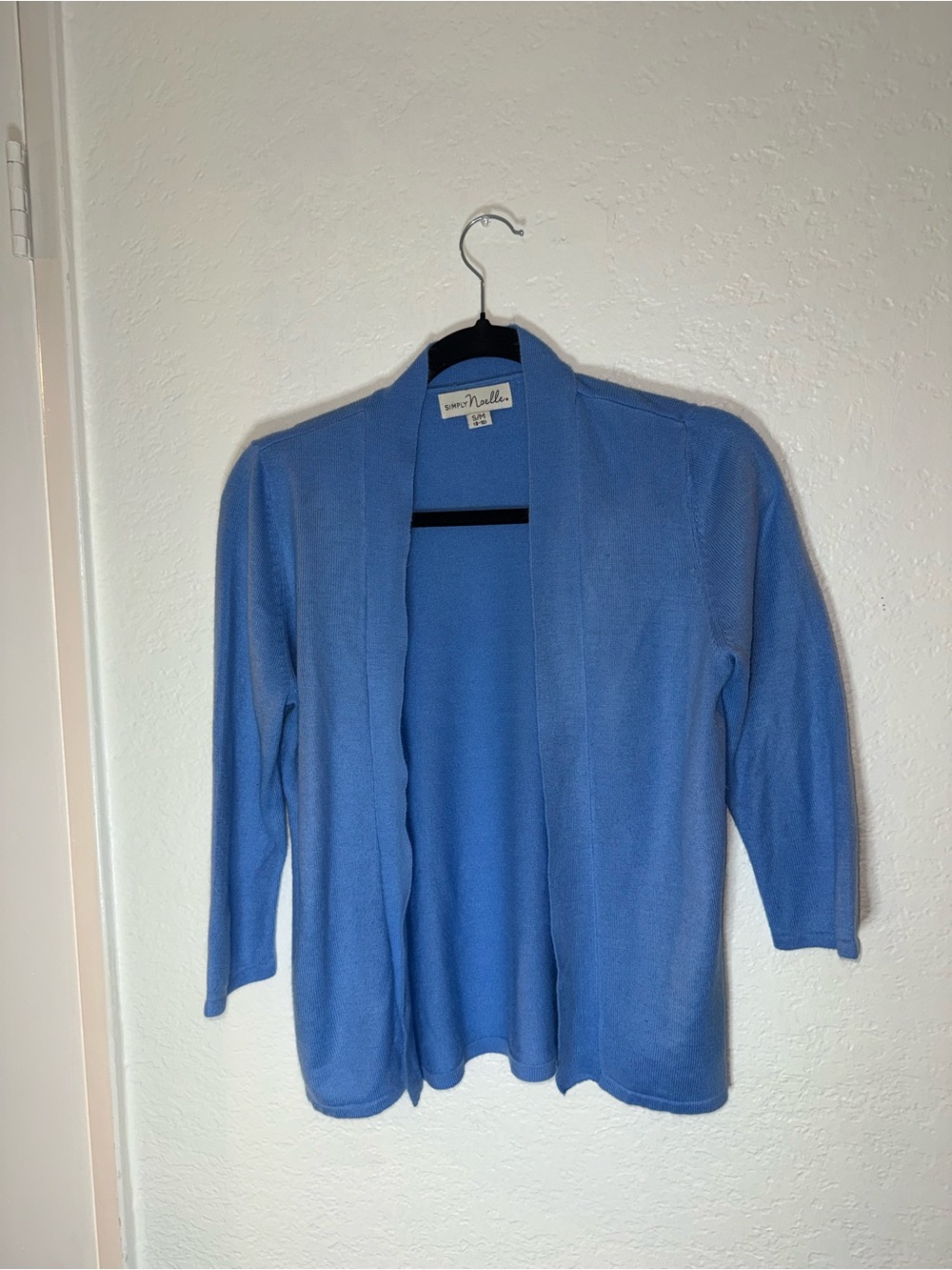Simply Noelle Light Blue Open-Front Women's Cardigan